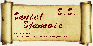 Daniel Đunović vizit kartica